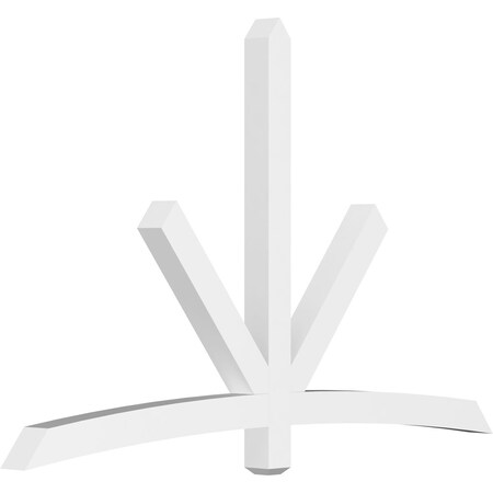Ekena Millwork Alberta Architectural Grade PVC Gable Bracket, 84"W x 52 1/2"H x 4"D x 4"F, 15/12 Pitch GBP084X53X0404ALB00